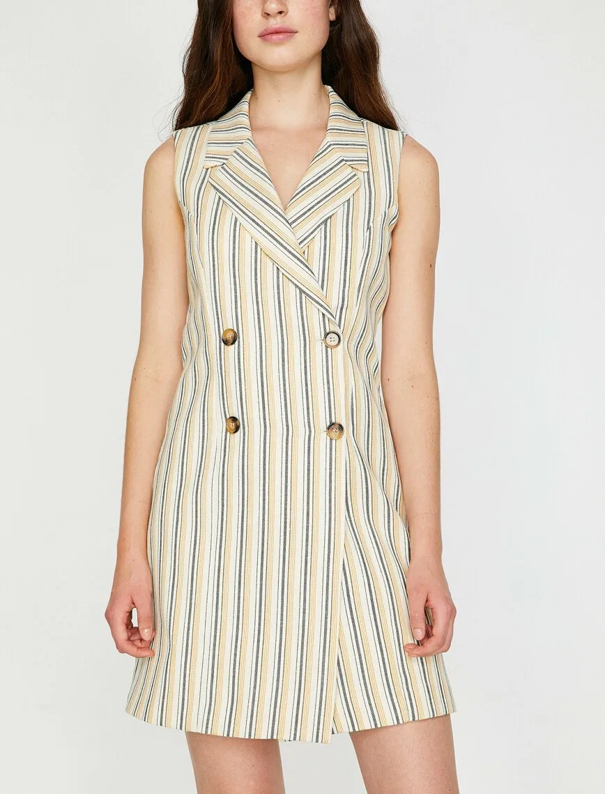 15002 Yellow-Ecru Jacket Dress