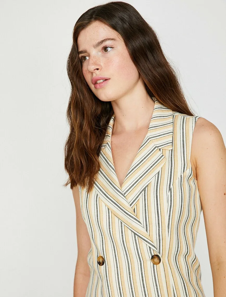 15002 Yellow-Ecru Jacket Dress