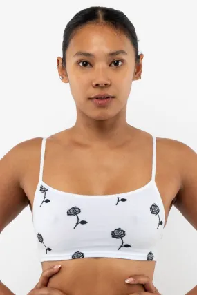 8370P - Printed Spaghetti Crop Top