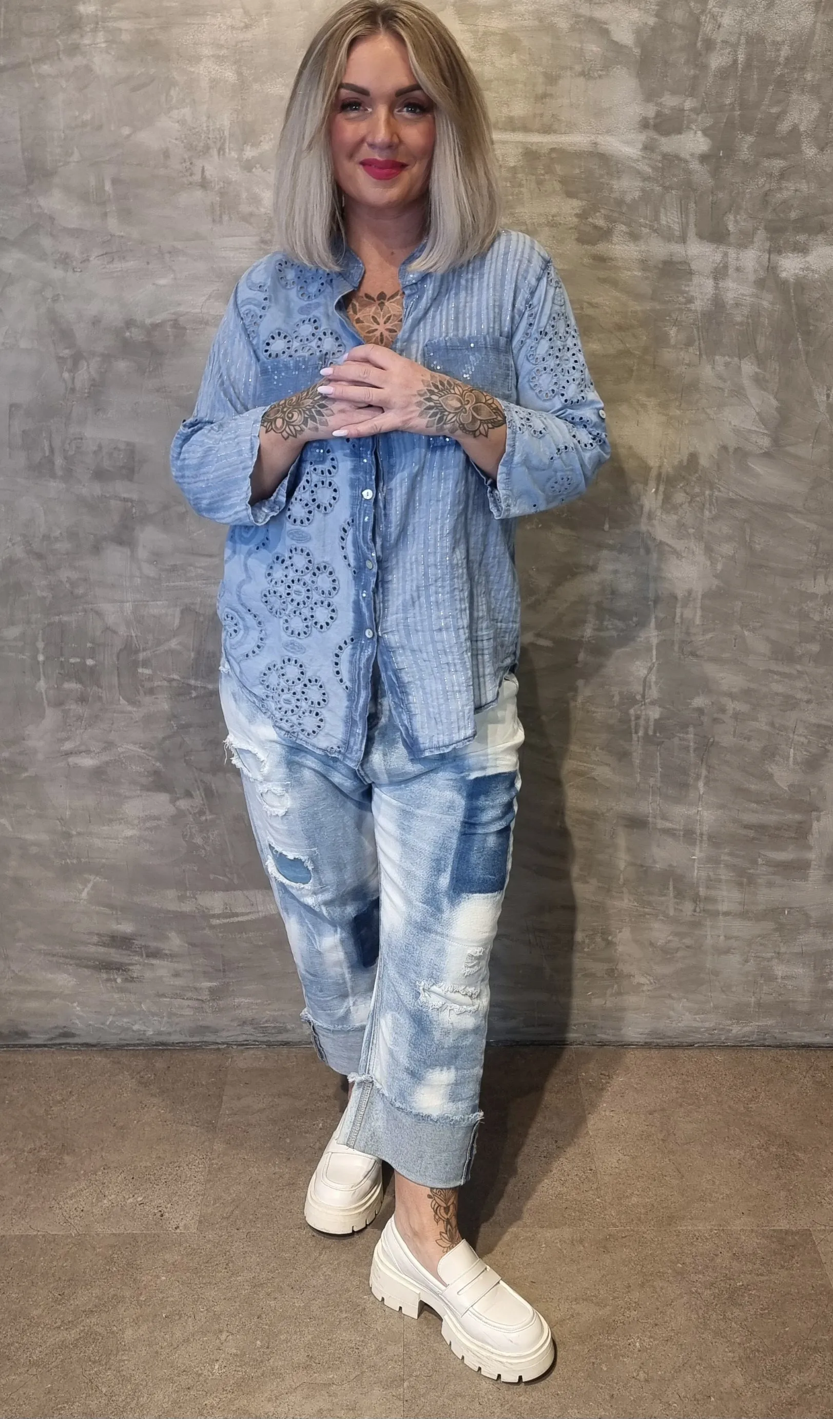 Diana Shirt Denimblue