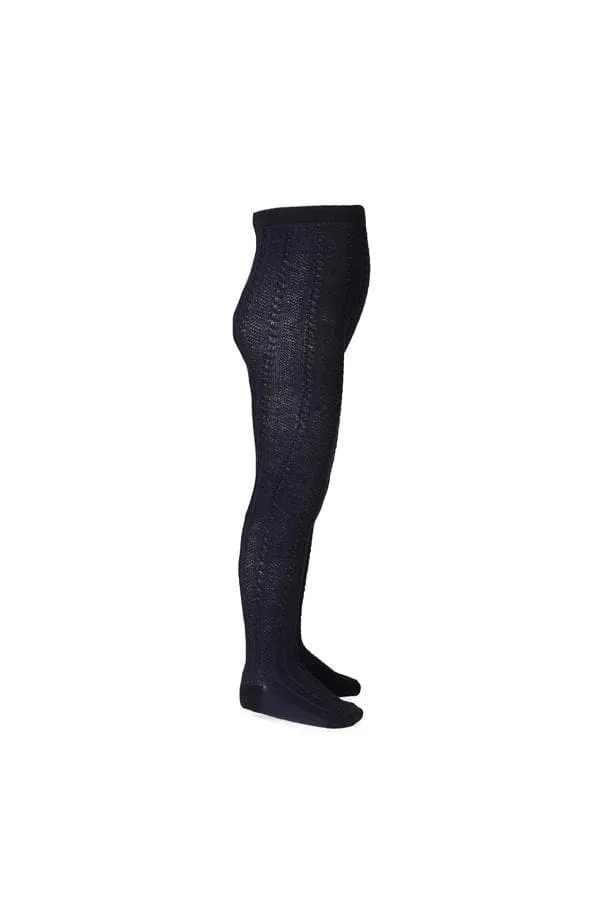 Jacquard Tights - Navy (Milky Baby)