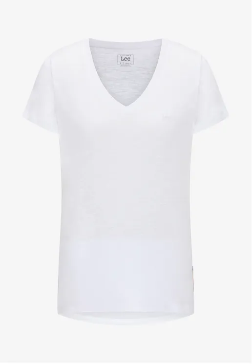 Lee Women's T-shirt V-Neck Neck Tee L41JENLJ bright white