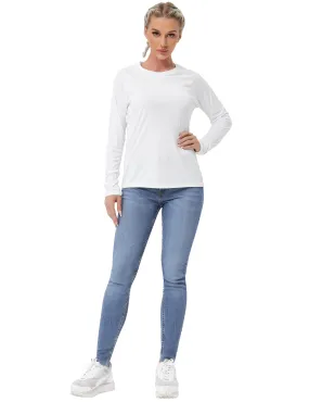 Long Sleeve Athletic Shirts white_yogastudio
