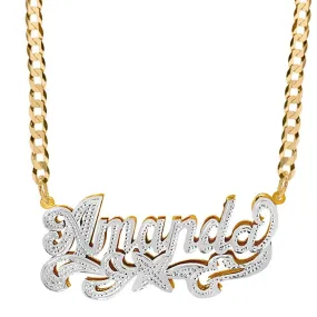 Personalized Double Plated Name Necklace Amanda