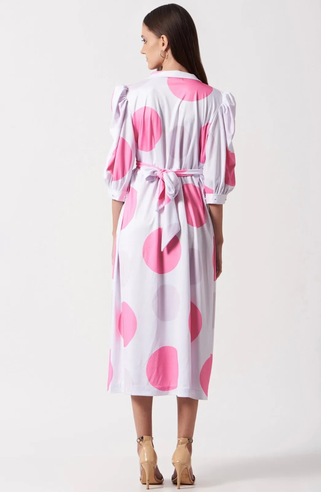 Polka Dress with pearls