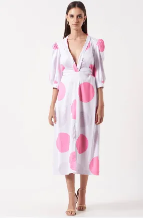Polka Dress with pearls
