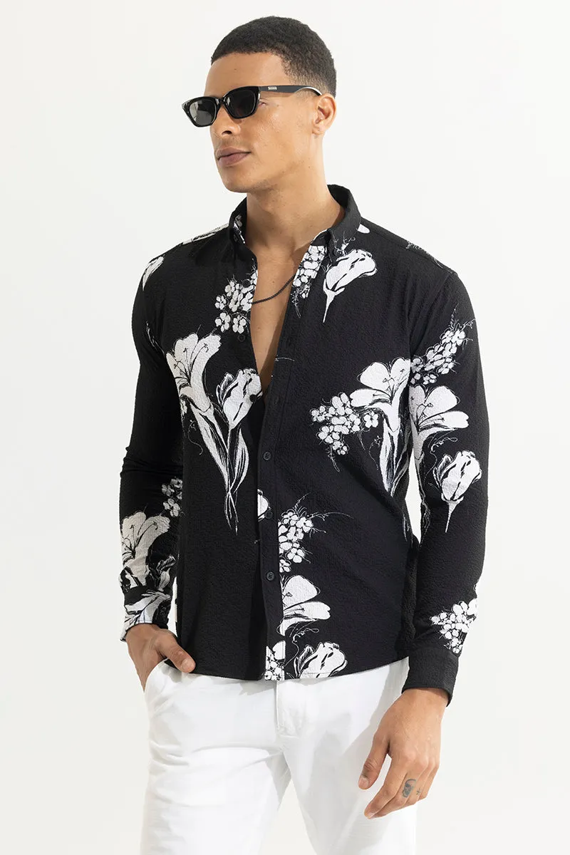 Rosella Black Seersucker Shirt