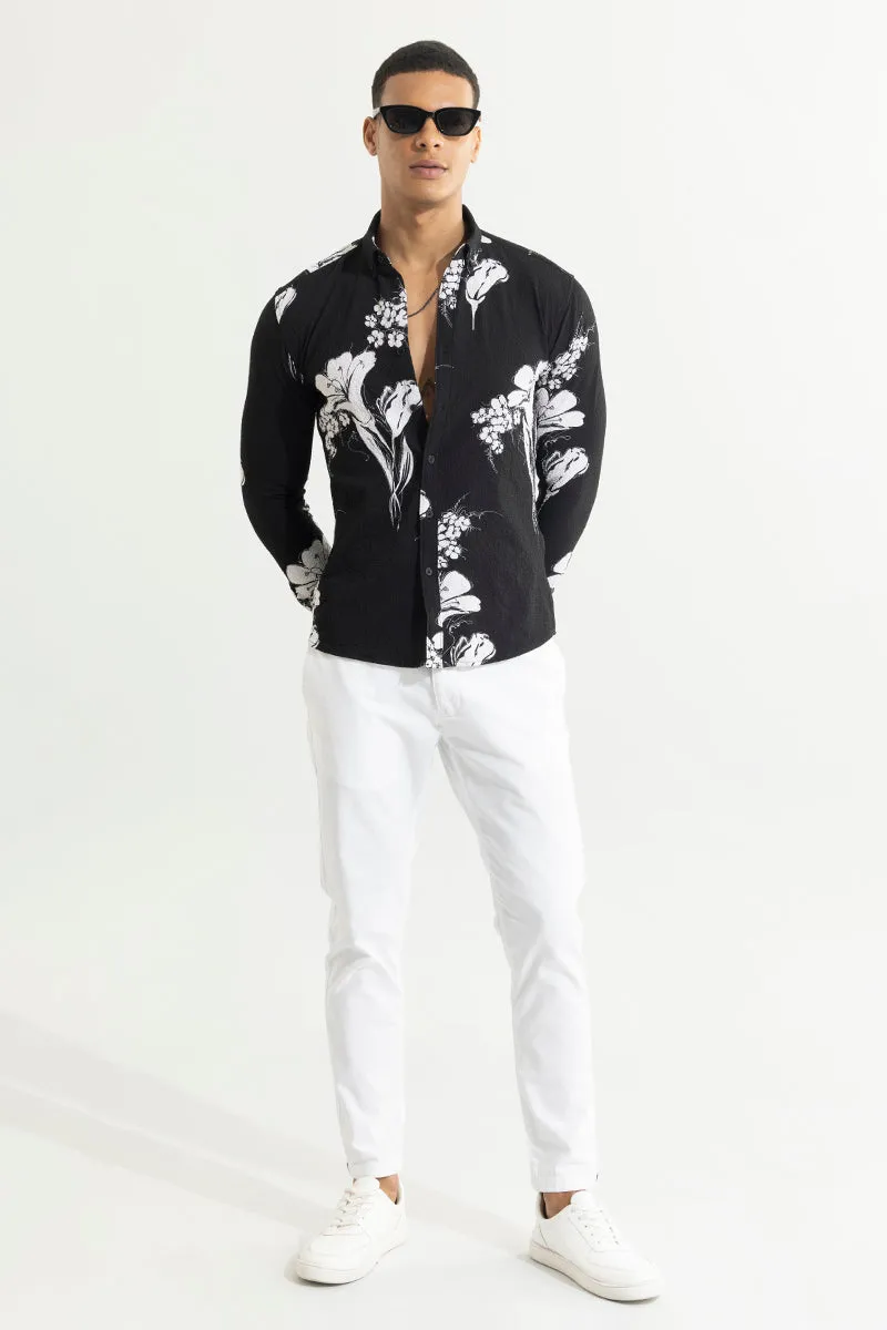 Rosella Black Seersucker Shirt