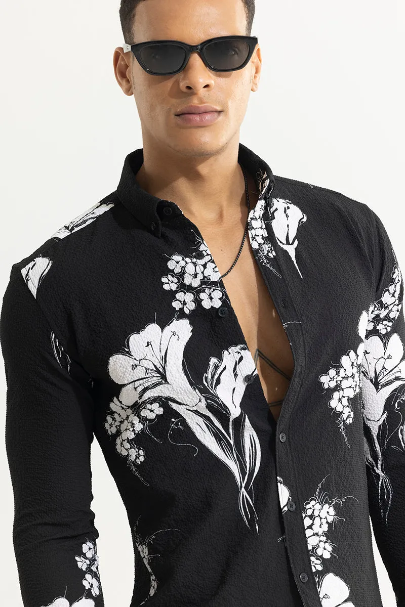 Rosella Black Seersucker Shirt